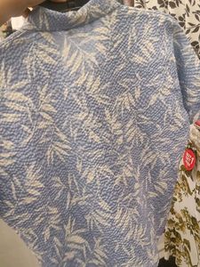 Chic Textured Leaf Print Shirt