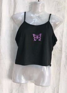 Cute Butterfly Crop Top