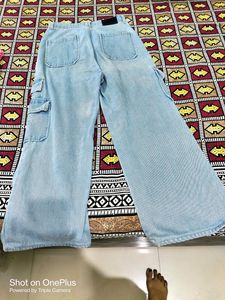 Cargo Denim In Light Blue