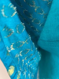Elegant Teal Banarasi Brocade Kurta:UNUSED