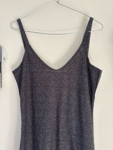Gray Sleeveless Midi Dress