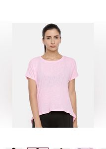 PUMAWomen Solid Round Neck Pink T-Shirt
