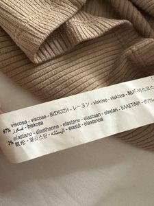 ZARA Ribbed Mock Neck Top