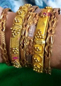 Exquisite Gold Plated Bangle Set