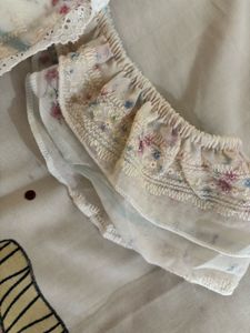 Floral Lace Trim Corset Top