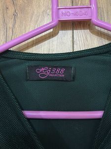 Stylish Green Twist Front Top
