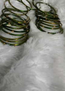 Green Glass Bangles Set