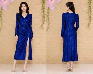 Sparkling Royal Blue Sequin Dress