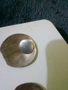 Unique Abstract Gold &amp; Silver Earrings