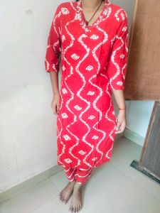 Rayon Material Small Size Kurta Set
