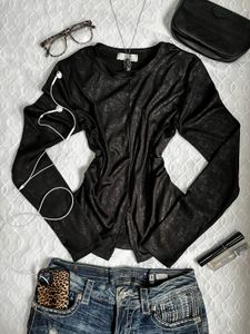 Gothic Waist Scrunched Top 🐈‍⬛