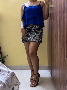 Stunning Royal Blue Tiered Top