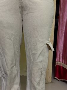 Beige Cargo Pants