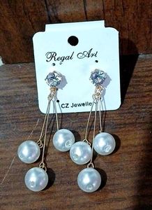 Regal Art Cubic Zirconia Pearl Drop Earrings