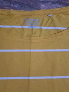 Yellow Striped Long Sleeve Top