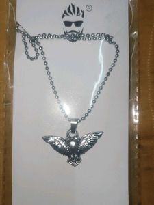 Men's Silver Owl Pendant Necklace