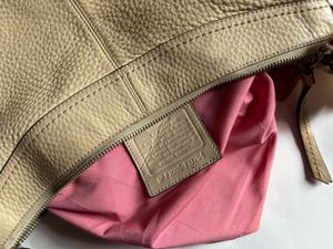 Coach Pleated Leather Shoulder Hobo Bag