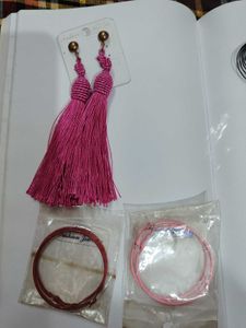 5 pieces of Elegant Dangle Earrings with Pearl Acc