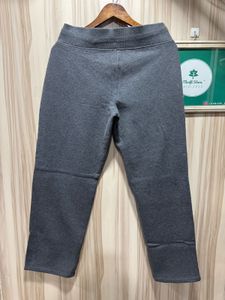 Reebok Grey Straight Fit Fleeced Track Pants