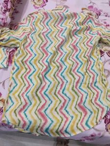 pure cotton lehariya print shirt