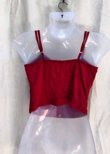 Chic Red Crop Top