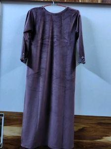 Embroidered Velvet Kurta Set