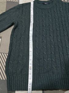 Classic Green Cable Knit Sweater 38 imported