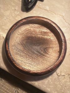 round wooden bowl for candle making