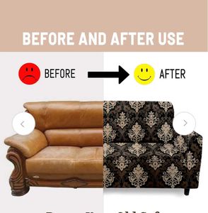 Elegant Damask Sofa Cover