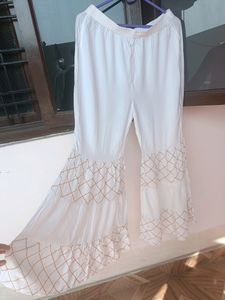 White And Red Kurti  Sharara Set