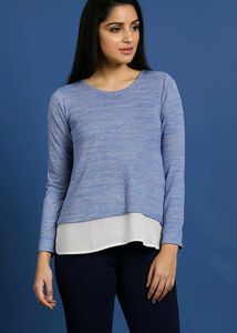A Glitter Denim Colored Top