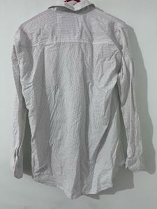 Men's White Dotted Premium Shirt