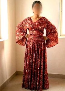 Elegant Paisley Print Ethnic Dress