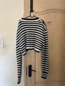 Striped Cropped Sweater