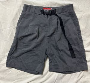 Stylish Grey Shorts with Belt