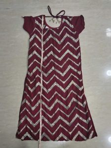 Maroon Kurta set with Sharara