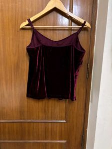 Velvet Wine Camisole Top