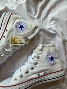 Classic White Converse High Tops
