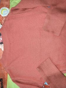 Ribbed Knit Mock Neck Sweatshirt