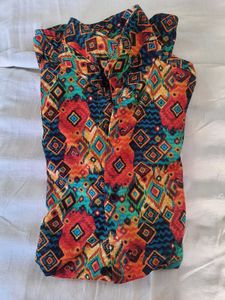 Boho Print Long Sleeve Shirt