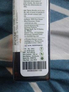 Mystiq Living Rosemary Water Mist
