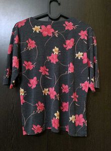 🎀🌺Tropical Floral Elbow-Sleeve Top🌺🎀