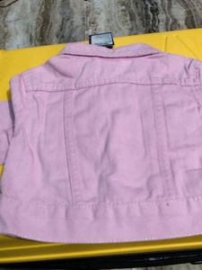 Pink Denim Short Jacket