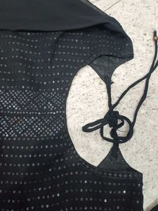Black Embellished Kurta Set