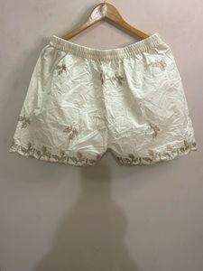 Embroidered Cotton Shorts