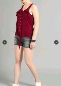 Elegant Burgundy top