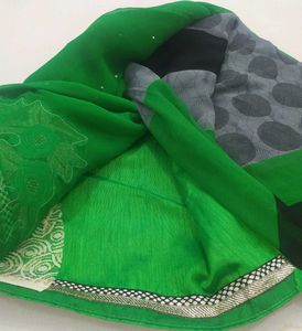 Elegant Green Saree New