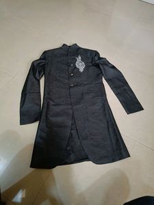 Elegant Black Jacket coat with Silver Embellishmen