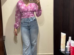 Chic Tie-Dye Long Sleeve Top