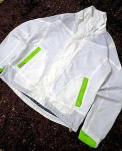 White &amp; Green Active Jacket